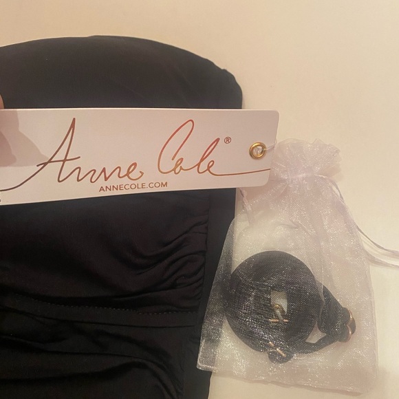 NWT Anne Cole Woman’s Live in Color Twist Front One Piece Swimsuit Black Size 8 - Picture 10 of 16